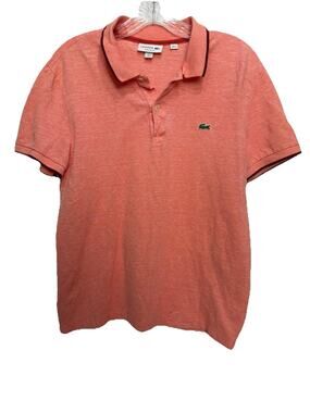 Lacoste Polo Shirt Linen Blend Mens Size 4/M EUC Regular Fit